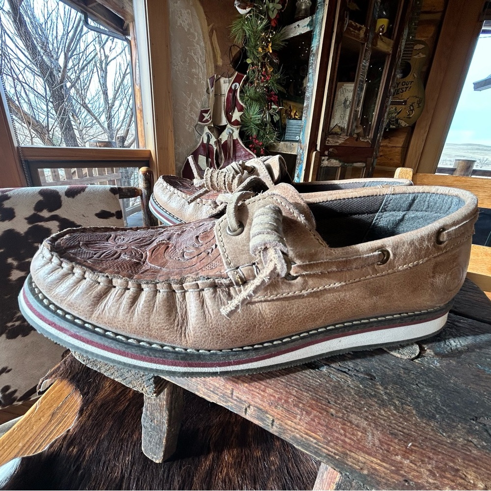 Roper Tan Leather Flats